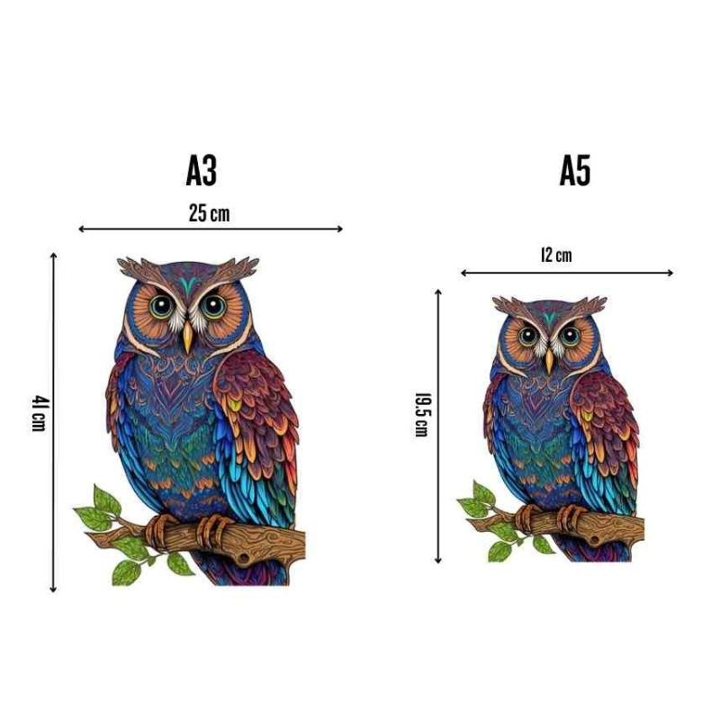 Puzzles animaux en bois - Hiboux