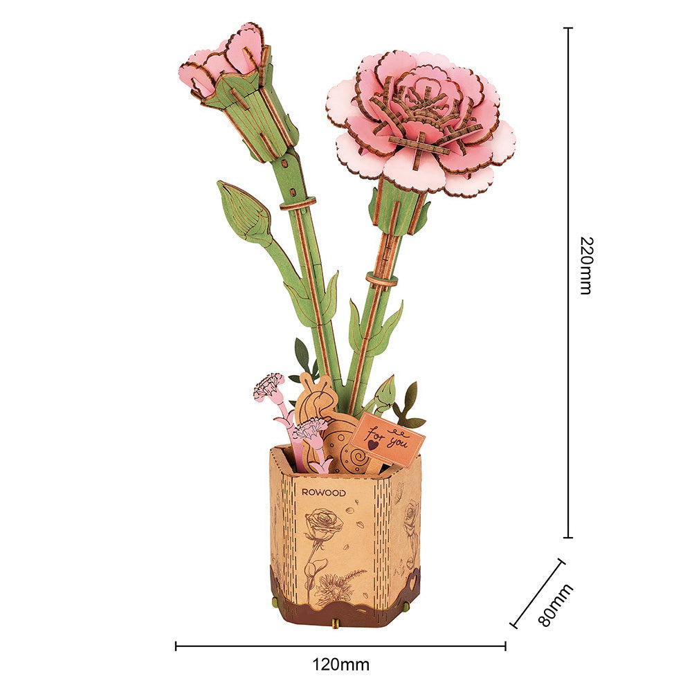 Puzzle 3D Œillet rose