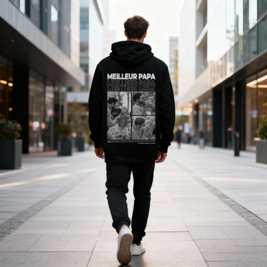 Sweat personnalisé avec photos « Papa »