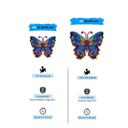 Puzzle en bois - Papillon