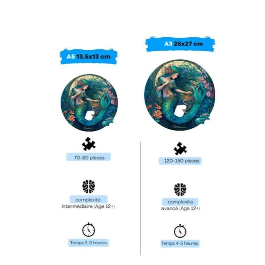Puzzle en bois Sirène