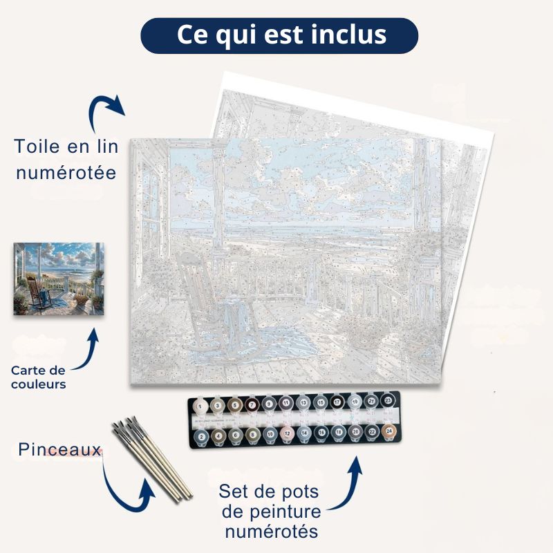 Peinture par numéro -  Vue sur la mer