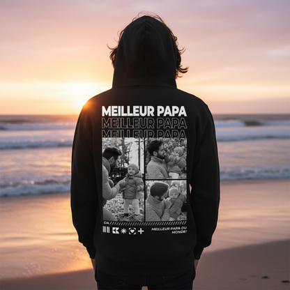 Sweat personnalisé avec photos « Papa »