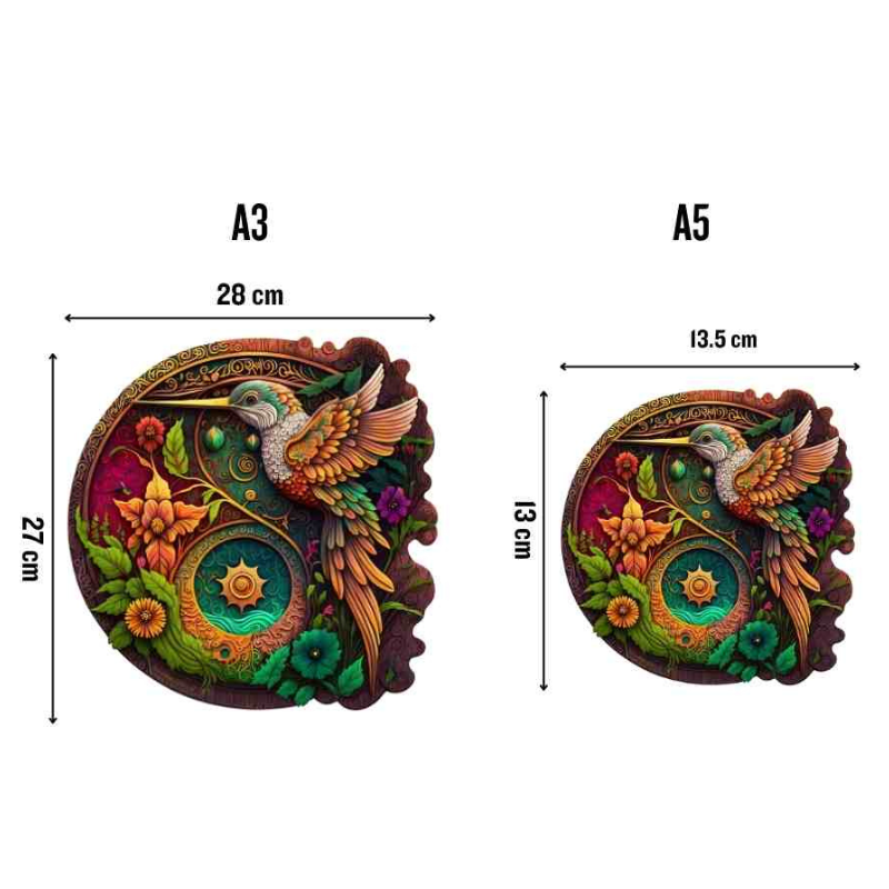 puzzle en bois animal - Colibri