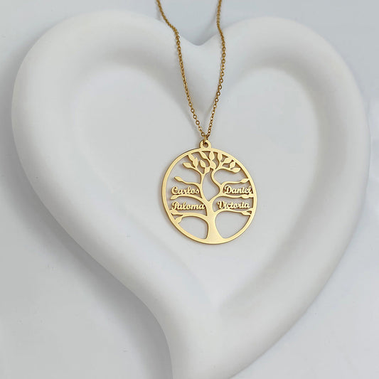 COLLIER ARBRE DE VIE JUSQU'À 13 PRÉNOMS