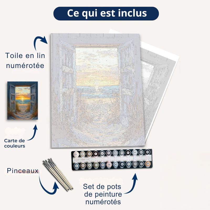Peinture par numéro - Porte sur le sunset